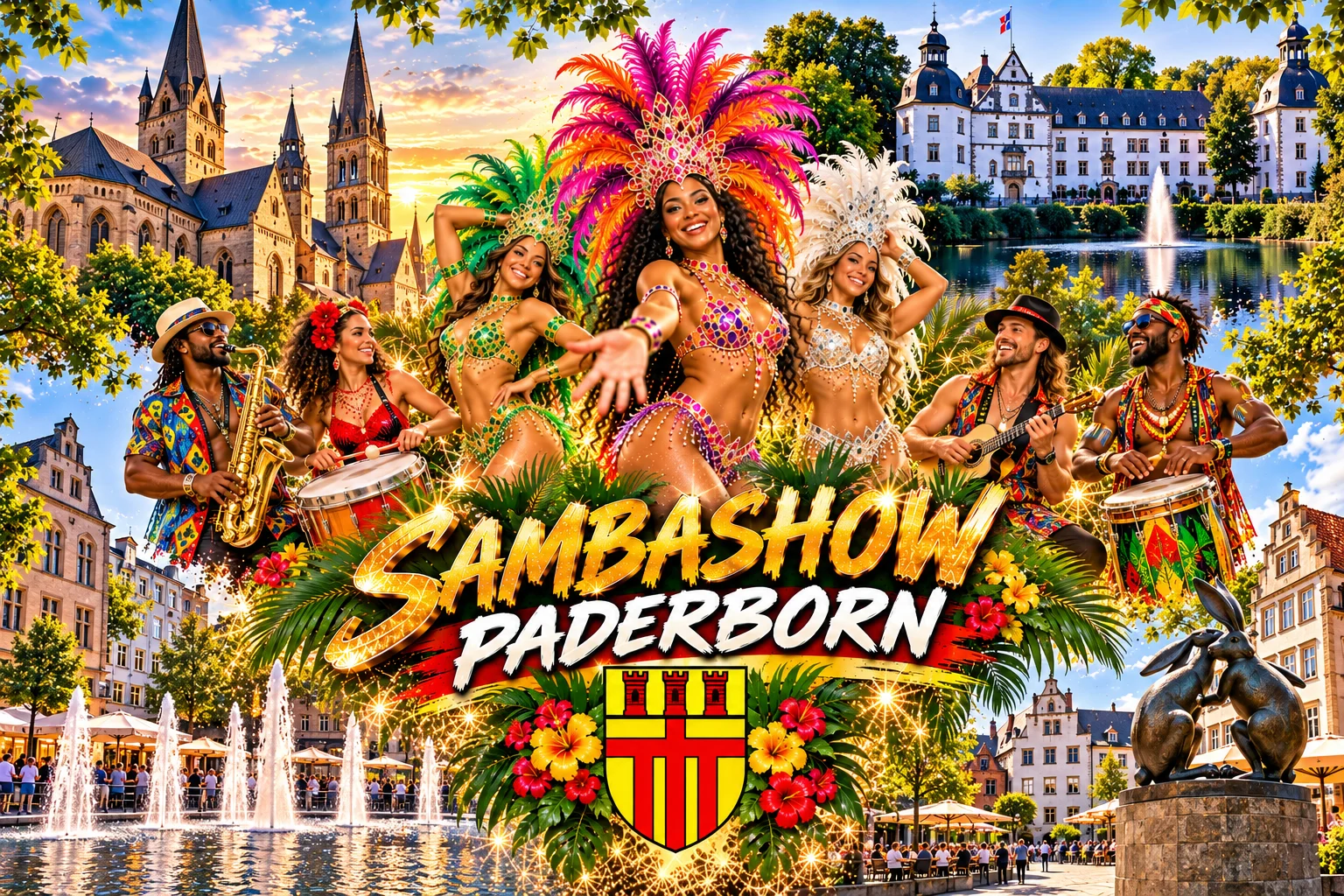 Sambashow Paderborn – Brasil Show Köln mit Sambatänzerinnen, brasilianischen Trommlern und Capoeira