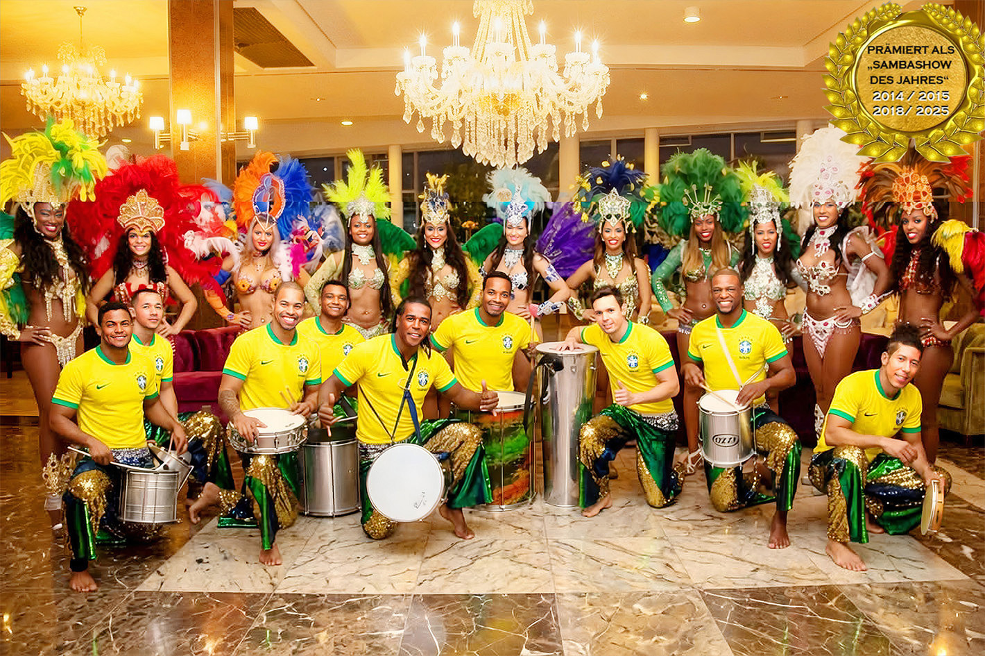 Samba Brasilshow – brasilianische Sambagruppe mit Tänzerinnen und Trommlern