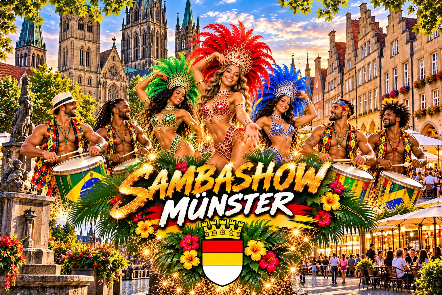 Sambashow Münster – Brasil Show Köln mit Sambatänzerinnen, brasilianischen Trommlern und Capoeira für Veranstaltungen