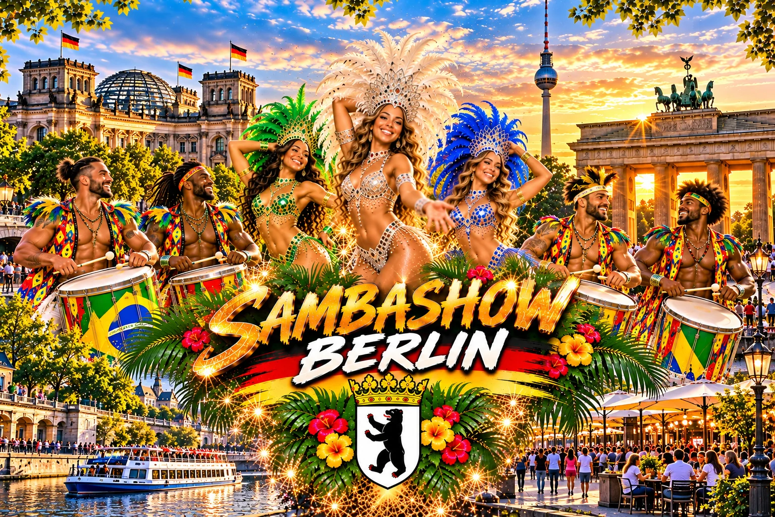 Sambashow Berlin – Brasil Show Köln mit Sambatänzerinnen, brasilianischen Trommlern und Capoeira