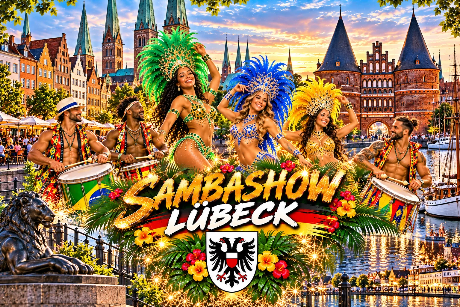 Sambashow Lübeck – Brasil Show Köln mit Sambatänzerinnen, brasilianischen Trommlern und Capoeira für Events