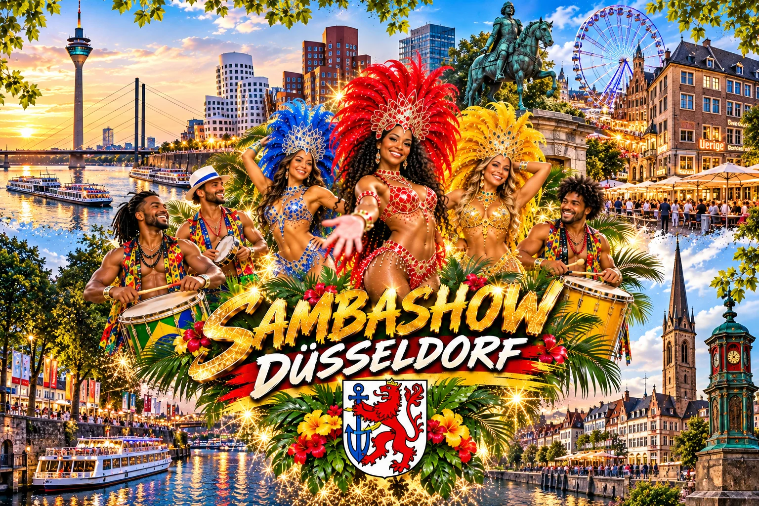 Sambashow Düsseldorf – Brasil Show Köln mit Sambatänzerinnen, brasilianischen Trommlern und Capoeira für Events