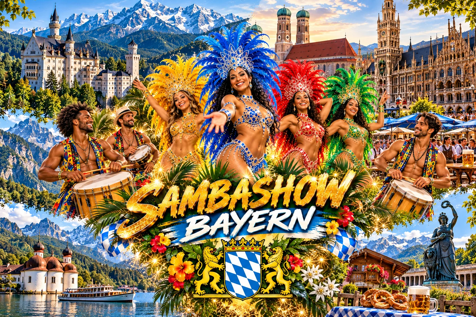 Samba Show Bayern – Brasilshow mit Sambatänzerinnen, Capoeira und Trommlern für München, Nürnberg, Augsburg und Würzburg