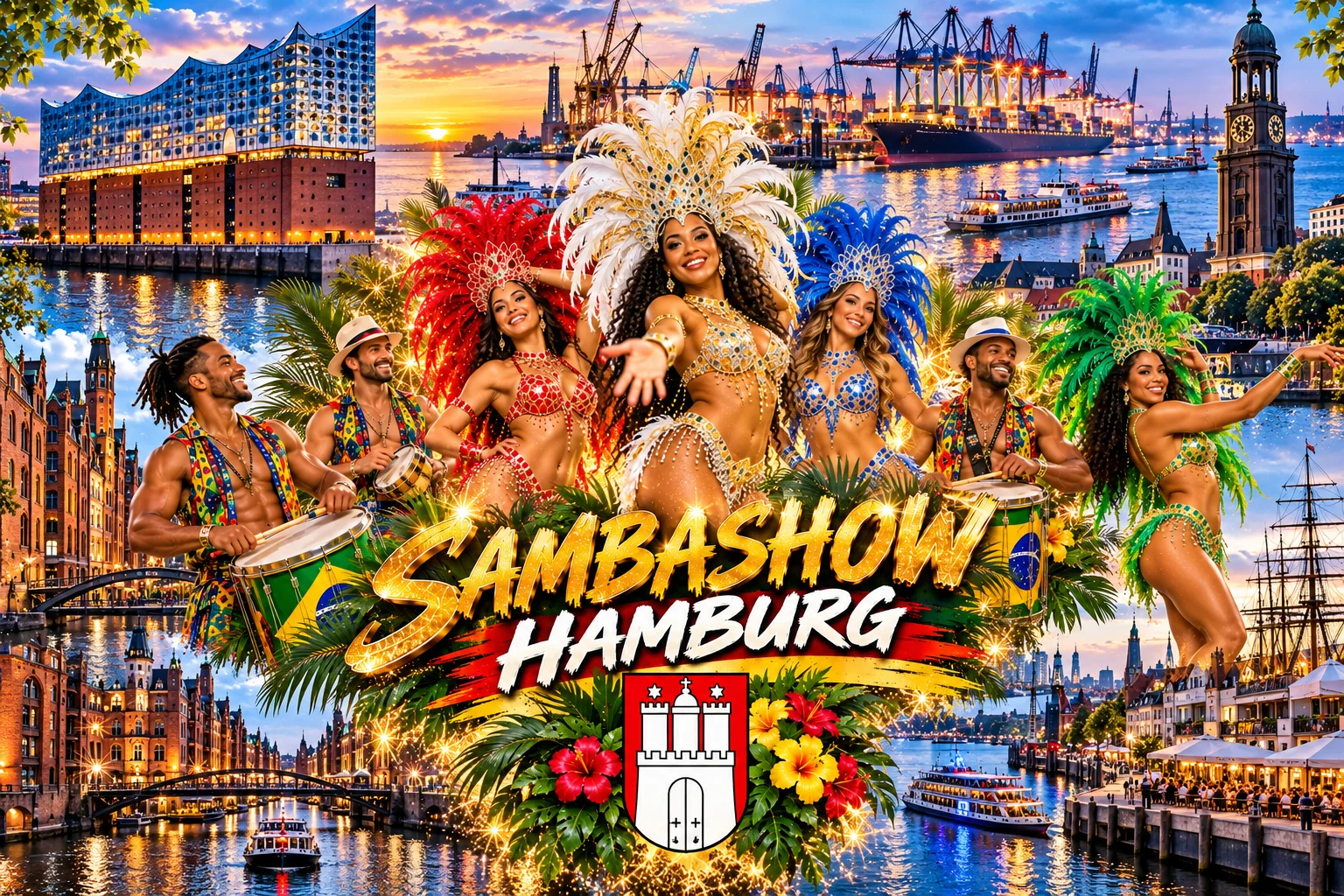 Sambashow Hamburg – Brasil Show Köln mit Sambatänzerinnen, brasilianischen Trommlern und Capoeira