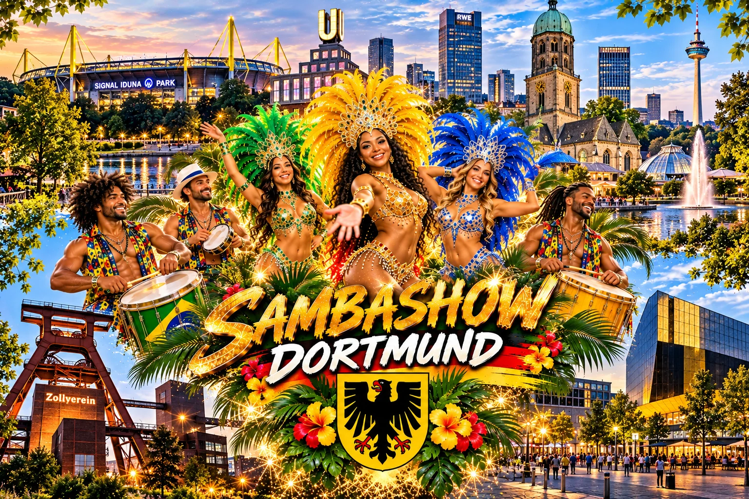 Sambashow Dortmund – Brasil Show Köln mit Sambatänzerinnen, brasilianischen Trommlern und Capoeira für Events