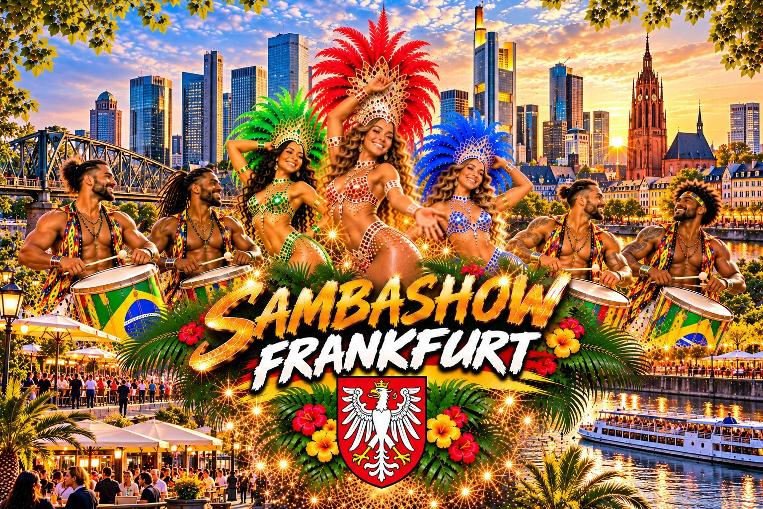 Sambashow Frankfurt am Main – Brasil Show Köln mit Sambatänzerinnen, brasilianischen Trommlern und Capoeira
