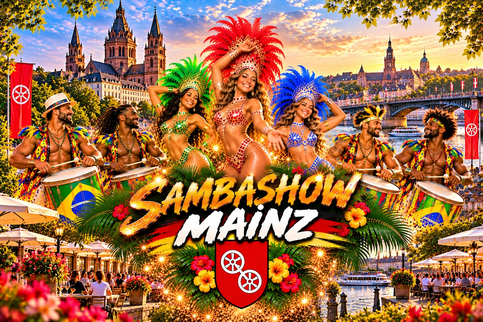 Sambashow Mainz – Brasil Show Köln mit brasilianischen Sambatänzerinnen, Trommlern und Capoeira
