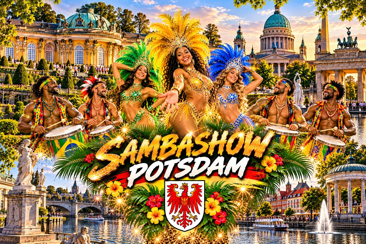 Sambashow Potsdam – brasilianische Sambatänzerinnen, Trommler und Capoeira von Brasil Show Köln