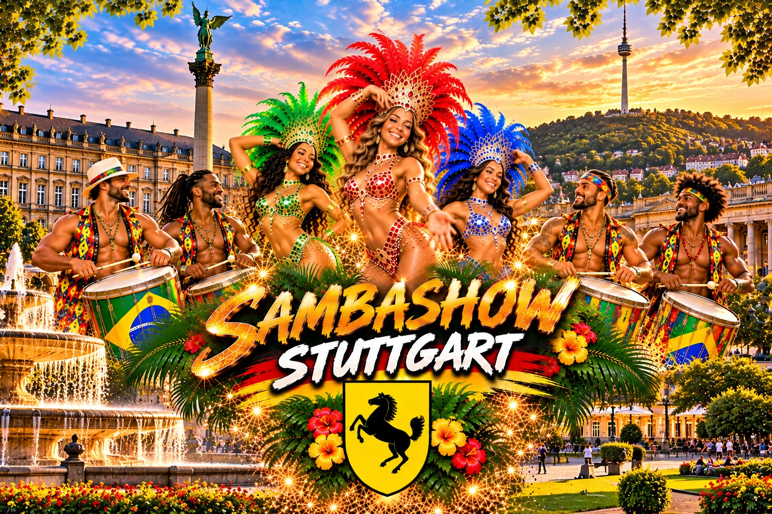 Sambashow Stuttgart – Brasil Show Köln mit Sambatänzerinnen, brasilianischen Trommlern und Capoeira